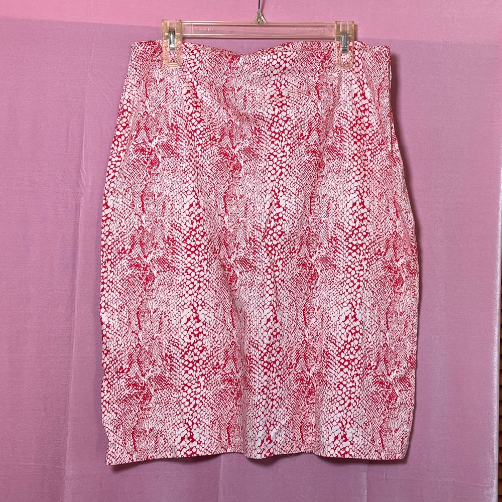 Atelier fitted snake print skirt, size 16
